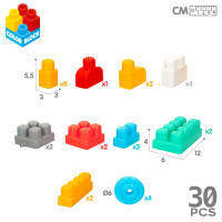 COLORBABY - Trolley camión de bomberos con 30 bloques de construcción - details 5