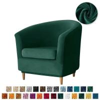 Cubierta De Silla De Baño En Velours Estirable Estilo Diván Funda De Sofá Para Sala De Estar Con Fundas Para Cojines De Asiento - details 12