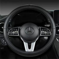 Cubierta De Volante Universal De Cuero Completo Tamaño 37-38cm Transpirable Antideslizante Accesorios De Decoración Para Coche - details 2