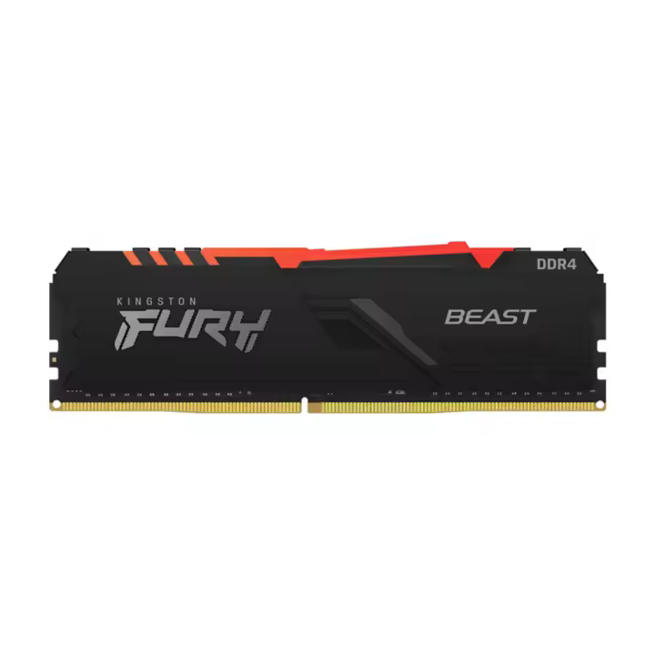 Kingston Technology Memoria RAM FURY Beast DDR4 RGB 8GB 3200mhz con Overclocking Automático y Efectos RGB - 1