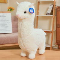 Muñeco De Alpaca De Terciopelo Suave 25cm Para Decoración De Hogar Y Oficina En 3 Colores Juguetes De Peluche Unisex - details 4