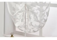 L Cortina De Cocina LEEJOOM Cortina De Ventana Moderna Tratamiento De Tela Tule Transparente Panel Jaccard Blanco Negro - details 4