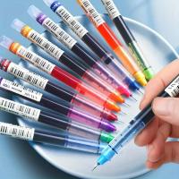 10PCS Bolígrafos De Gel De Alta Calidad Tipo Aguja En Tinta Negra Roja Y Azul Para Escuela Y Oficina Suministros Kawaii - details 4