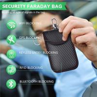 2-Pack Anti RFID Car Key Case Bloqueo de señal Faraday Bolsa Ba - details 3