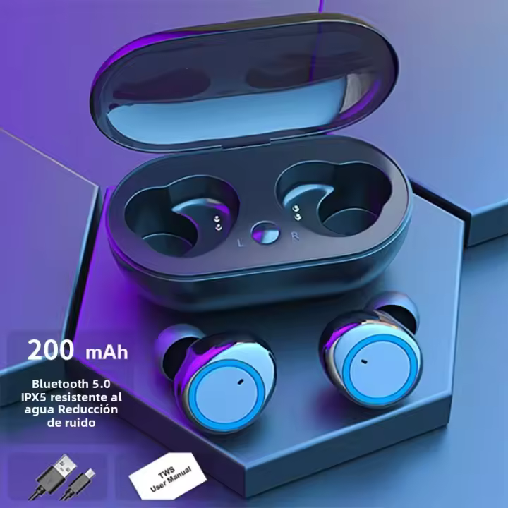 Auriculares Bluetooth Inalámbricos Para Esports Y Música Estilo In-ear Compatible Con Android Y Apple Con Micrófono Y Control De Volumen - 1