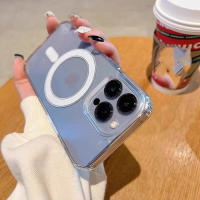 Funda Magnética Para iPhone Con Carga Inalámbrica Compatible Con Magsafe Transparente Antigolpes Resistentes a Los Choques Para iPhone 11 pro Max Hasta iPhone 15 Air - details 4