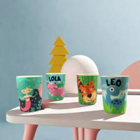 Vaso de Bambú Personalizado con Nombre, 250 mL, Vaso de agua Infantil de Bambú sin BPA, Diseño Colorido y Divertido, Perfecto para Comidas Familiares, Actividades al Aire Libre y Uso Diario, Fácil de Lavar - details 1