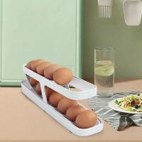 Organizador De Huevos Automático En Cajón Para Nevera Y Cocina Caja De Almacenamiento Con Rodillo Dispensador De Huevos Material Plástico Estilo Moderno - details 6