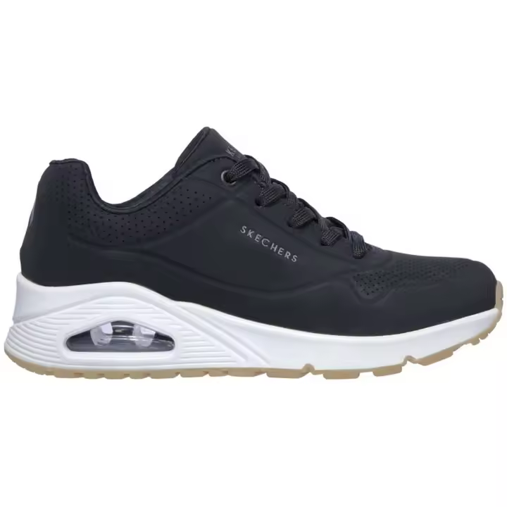Zapatillas Skechers Uno - Stand On Air Mujer Black Durabuck/ Mesh - 1