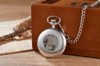 Reloj De Bolsillo Mecánico Clásico Retro Luminoso Para Hombres Y Mujeres Con Marcadores Arábigos Dobles Y Placa Planastra - details 6