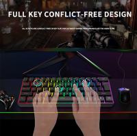 Teclado Cableado De 61 Teclas Con Luz RGB De Colores Coincidentes Sensación Mecánica Pequeño Juego Para Niñas Con Estilo TPC Line - details 2