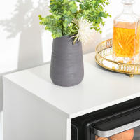 HOMCOM Aparador Auxiliar para Microondas Alacena Buffet de Cocina con 2 Armarios de Puertas 1 Cajón y Estantes de Almacenamiento 90x40x120 cm Blanco - details 5