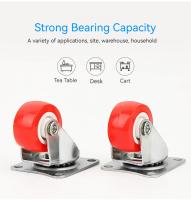 Ruedas De Silla De Tren De PVC Rojo 1.5" 4/8PCS Resistentes Al Desgaste Y Silenciosas Ruedas Giratorias Universales Para Muebles - details 4