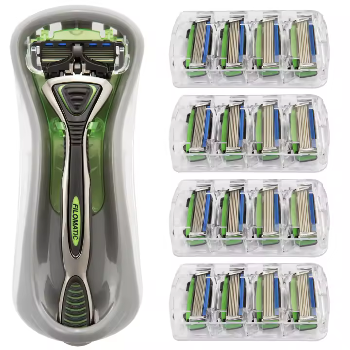Maquinilla de afeitar FILOMATIC FILO6 con pack de 16 cabezales de recambio en varios colores - 1