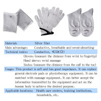 EMS Electrodo Físico Con Cable Guantes Calcetines Para Masaje Terapéutico Relajación Estimulación Muscular Accesorios De Equipo - details 14