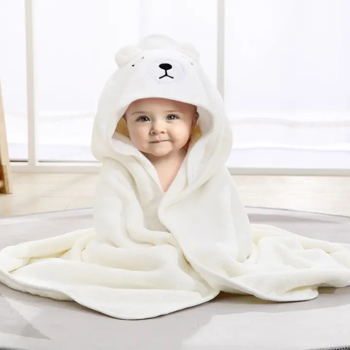 Toalla de baño para bebé con capucha - 1