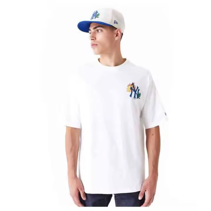 Camiseta de Manga Corta New Era Mlb New York Yankees para hombre en color blanco - 1