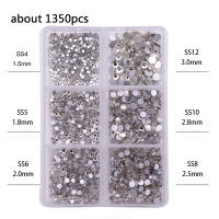 Juego De Uñas Con Cristales AB De Tamaños Variados Rhinestones De Fondo Plano Y Diamantes Transparentes Para Decoración De Uñas DIY - details 5