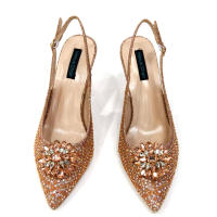 Sandalias De Fiesta Verdes Con Zapatos De Tacón Alto Y Bolso De Venus Chan Estilo INS Punta Redonda Brillante Elegantes Para Mujer - details 16