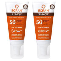 Ecran Sunnique - Fluido Protector Solar FPS 50 para Cuello y Escote, Protección UVB + UVA e IR-A 2x50 ml ( Paquete de 2 ) - details 0