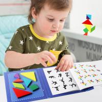 Rompecabezas 3D Magnético Geométrico Tangram Tablero De Madera Educativo Para Niños Juegos Montessori Desarrollo Cerebral - details 7