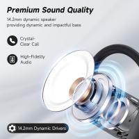 Auriculares Bluetooth 5.4 de conducción ósea abierta, auriculares deportivos con micrófono incorporado en auriculares inalámbricos, caja de carga de Pantalla LED con gancho auricular cómodo, auriculares ipx7 impermeables, adecuados para correr y hacer eje - details 2