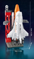 Juego De Construcción De Bloques Miniatura 133PCS De Rocket Espacial Para Niños Modelo De Base De Lanzamiento De Coche De Aire - details 5