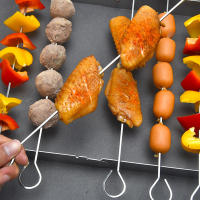 Rack De Asado Con Brochetas Plegables En Acero Inoxidable Para Rotisserie Y Shish Kebab Con 6 Brochetas Herramienta De Barbacoa - details 0