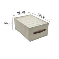 Cajas de Almacenamiento para Ropa en Armario con Asas Resistentes (Beis, 1 Unidad) - Allpercom - details 1