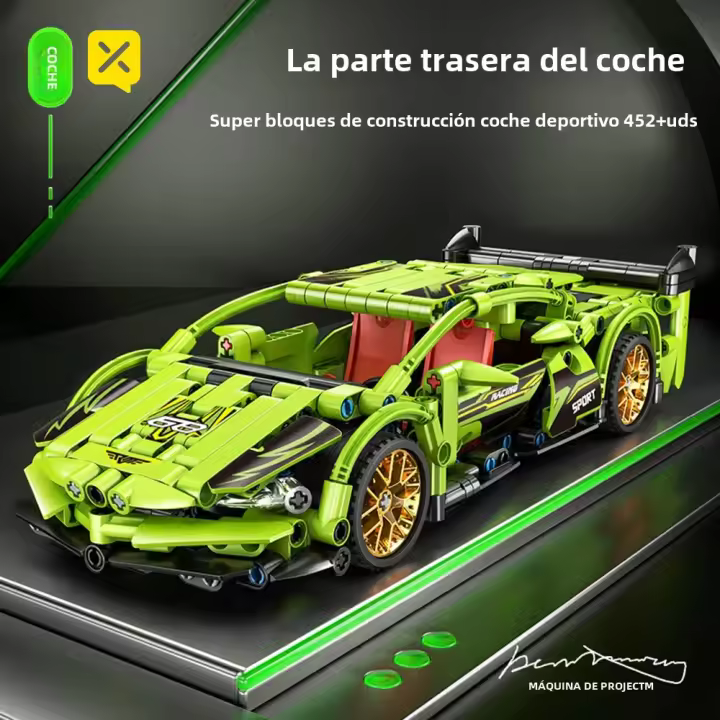 ToylinX Coche De Super Carreras 1:18 Bloques De Construcción Modelo Juguetes Para Adultos Desde 14 Años Sin Caja Regalo De Navidad - 1