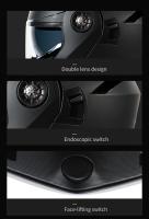 Casco De Motocicleta Doble Lente Con Visera Interna Asequible Para Todos Con Casco De Cara Completa Volteado Hacia Arriba Material ABS Peso 1087g Estilo Casco De Motocicleta - details 5