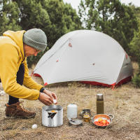 Estufa De Camping Ultraligera Y Ultrafina De Titanio Con Pantalla De Protección Contra Viento Placa Antiviento Para Exteriores - details 33