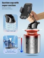 Soporte para teléfono de coche con Sucker Fuerte, adortado para salpicadero/parrillas, rotación de 360 ° y retrácthil - details 1