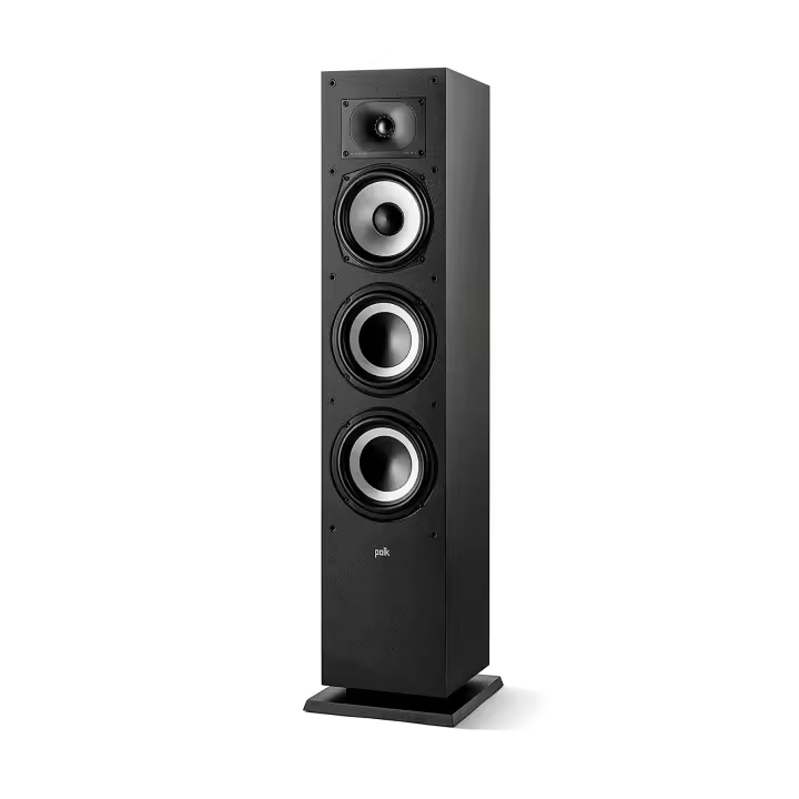Polk - Altavoces de torre Monitor XT60 en negro, pasivos con conexión terminal de 200 W para sonido potente y claro - 1