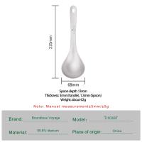 Cuchara De Sopa Y Tamiz De Titanio Boundless Voyage Con Agujero Para Colgar Ultraligero Para Camping Ti1039T - details 0