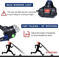 Linterna Frontal LED Potente Recargable USB/DC Para Camping Pesca Caza Fuente De Luz Super Brilla Resistente Al Agua Con Ángulo De Haz De 60° - details 4