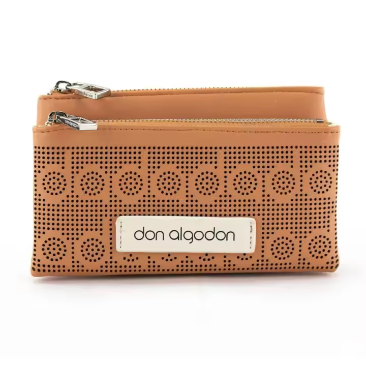 DON ALGODON MONEDERO DE MUJER TROQUELADO COLOR NARANJA - 1