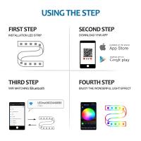 Tiras LED RGB Con Control Remoto Y Aplicación APP Para Decoración De Habitaciones Y TV Modo 5050 No Impermeable SMD Epistar - details 0