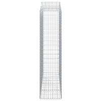 vidaXL Cesta gaviones forma arco hierro galvanizado 200x50x200/220 cm - details 3
