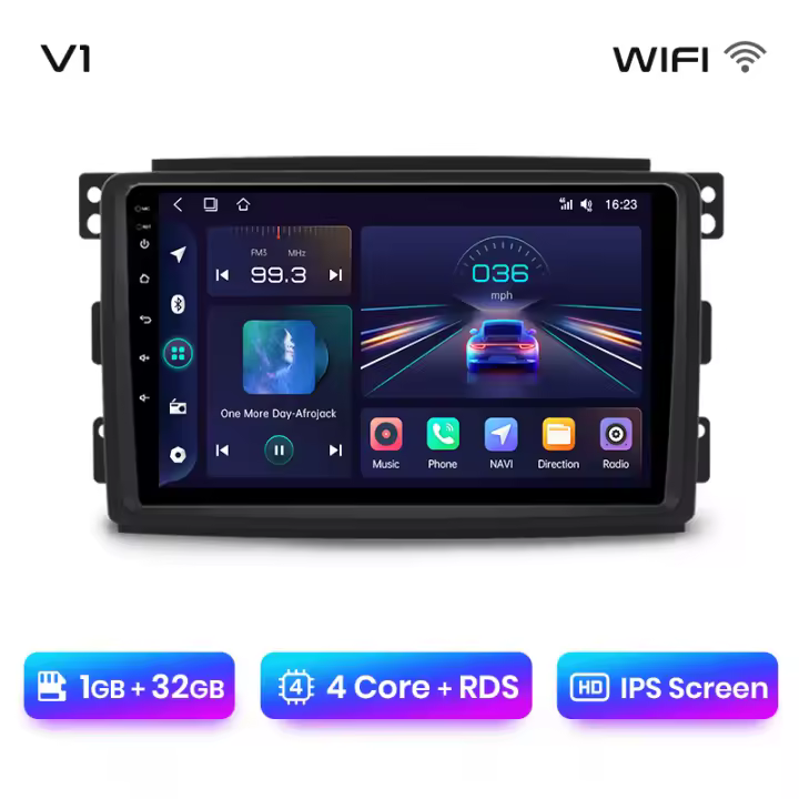 Junsun Radio Coche para Smart Fortwo 2005 2006 2007 2008 2009 2010 AI Voice 2 din Pantalla Coche Android Auto Multimedia Navegación GPS Auto radio - 1