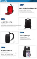 Bolsa De Fotografía Para DSLR De Tela Oxford Impermeable Con Divisores De Esponja Removibles Antigolpes Para Canon Nikon Sony Estilo Mochila - details 1