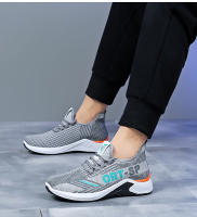 Zapatos deportivos casuales de suela blanda para hombre, zapatos individuales transpirables de malla tejida voladora, zapatos planos para correr - details 5