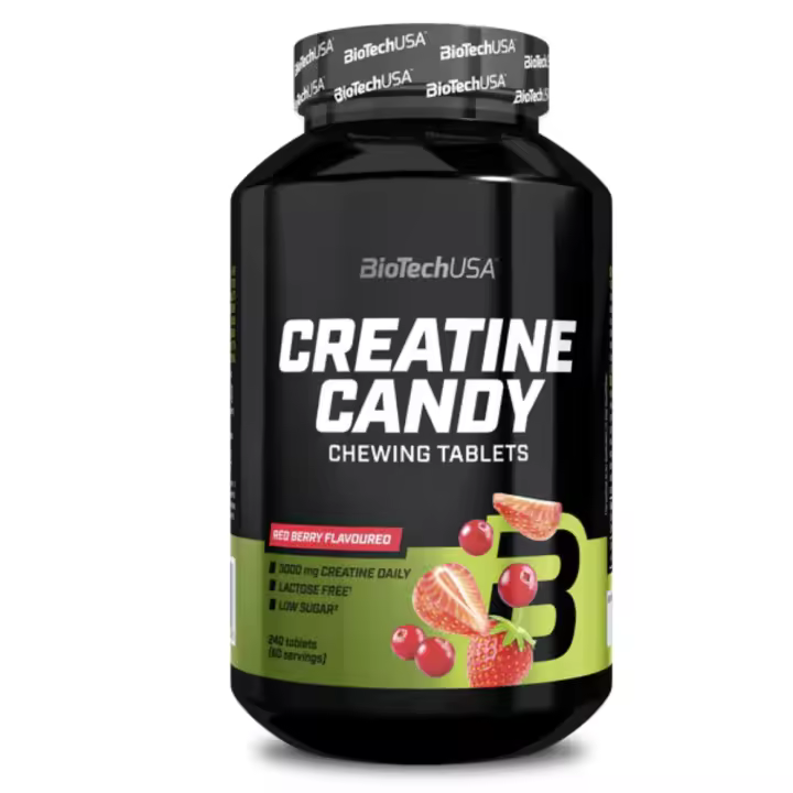 Biotech USA Creatina Candy 240 Tabletas Masticables Energía y Rendimiento - 1
