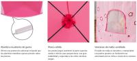 SONGMICS Tienda para Niños, Carpa Infantil, Castillo de la Princesa, Pop Up, Regalo para Niños, para Interior y Exterior, Bolsa de Transporte, Rosa - details 2