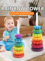 Torre De Colores Rainbow Rotada Con Música Juego De Pila De Anillos Montessori Para Educar a Niños Mayores De 3 Años - details 10