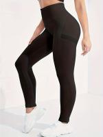 Pantalones Deportivos De Yoga Para Mujer Color Sólido Tallas Grandes Con Cintura Elástica Ropa De Fitness Y Abdomen - details 1