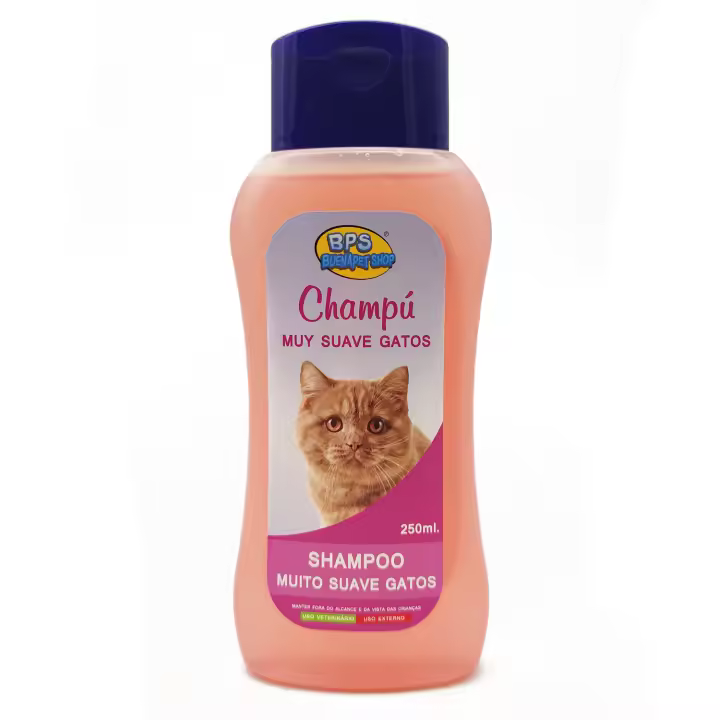 Champú Muy Suave para Gato 250ml Shampoo Animales Domésticos Seguro y Natural Diseño para Todo Tipo de Razas BPS-4288 - 1