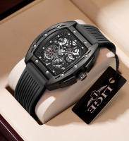 Reloj Mécanico LIGE Para Hombre Reloj De Pulsera De Lujo Negocios Cuadrado Correa De Silicona Resistente Al Agua 50M Moda Reloj Masculino Automático - details 14
