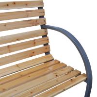 vidaXL Banco de jardín madera maciza abeto 112 cm - details 2