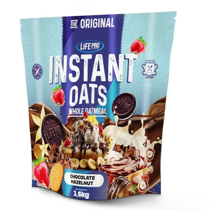 LIFE PRO FITFOOD INSTANT OATS PREMIUM 1.6KG - Harina de Avena Premium - Carbohidrato de Liberación Lenta - Energía mas Tiempo - 1